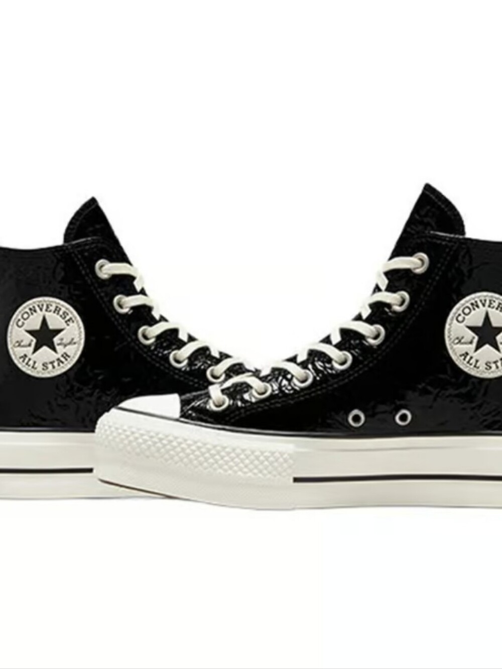 Conversechuck Taylor All Star Lift Platform Crinkled Leather High Top Sneakers - Picture 3 of 14